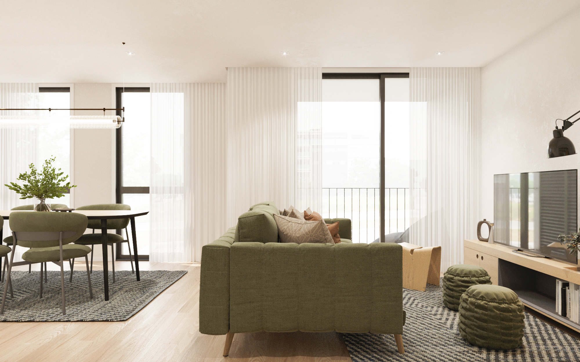 Interior tipo T1 — sala